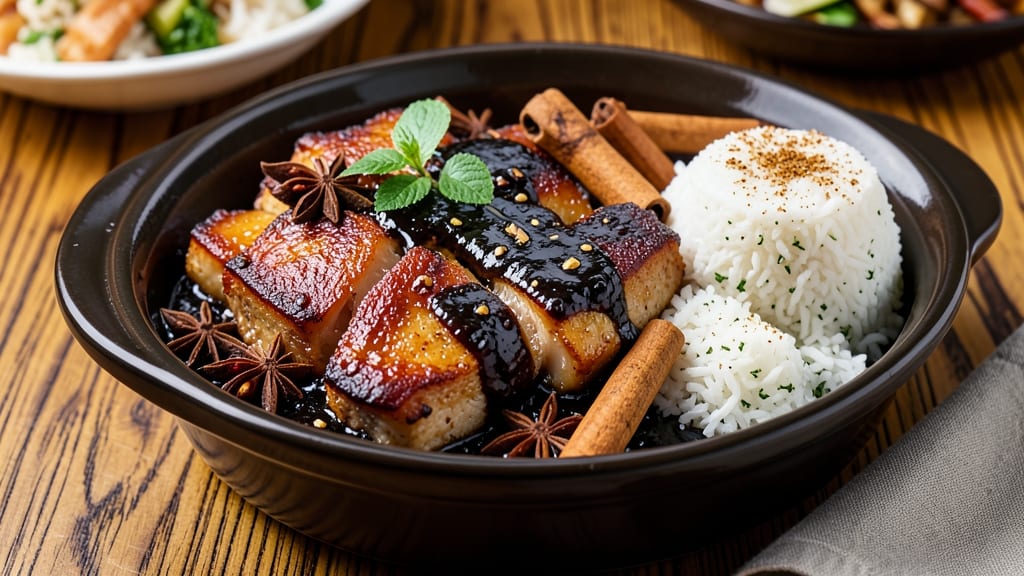 Chinese Braised Pork Belly Slow Cooker Recipe: Five-Spice Glow and Caramelized Crunch