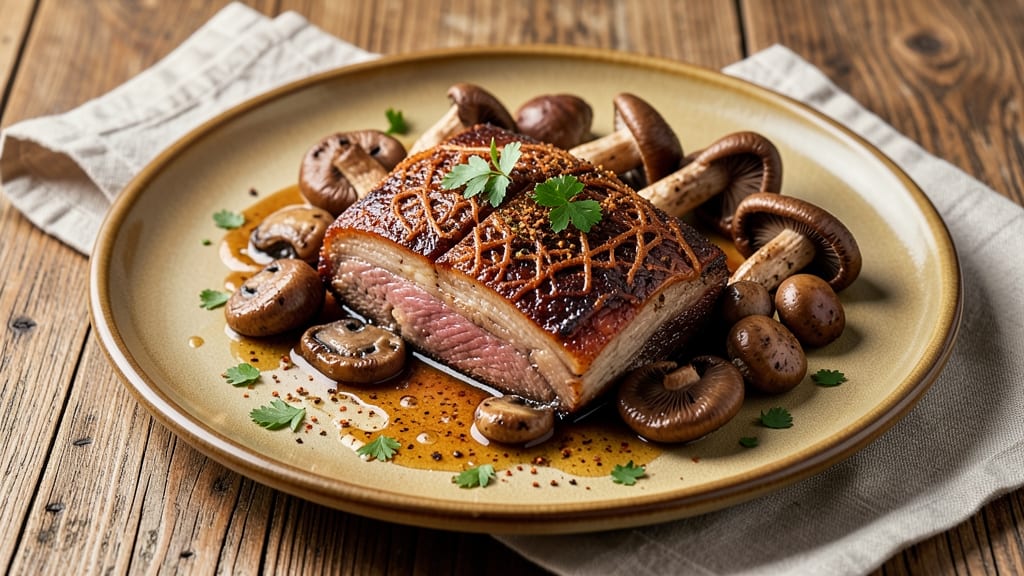 Braised Pork Belly With Mushrooms Recipe: Five-Spice Crust Meets Earthy Mushroom Depth