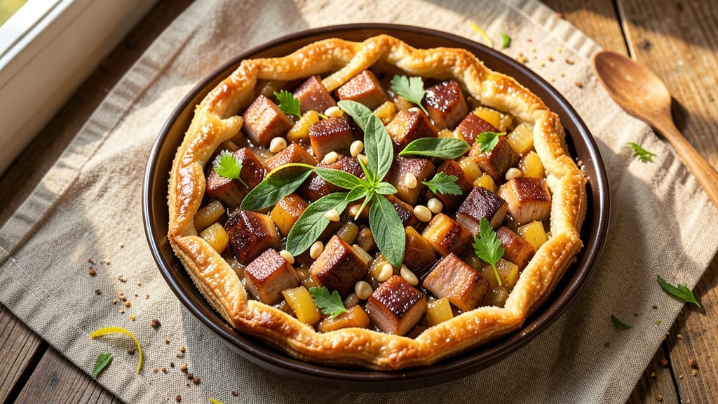 Michael Symon's Pork Pie Recipe: Herb-Crusted Crunch Over Juicy Pink Centers