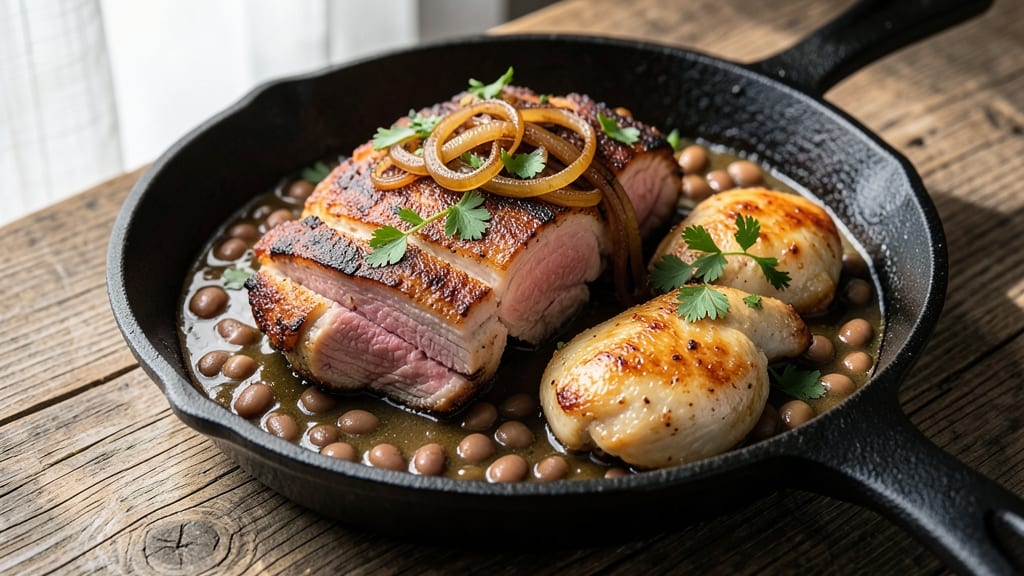 Chicken and Pork and Beans Recipe: Smoky-Spiced One-Pot Heartiness