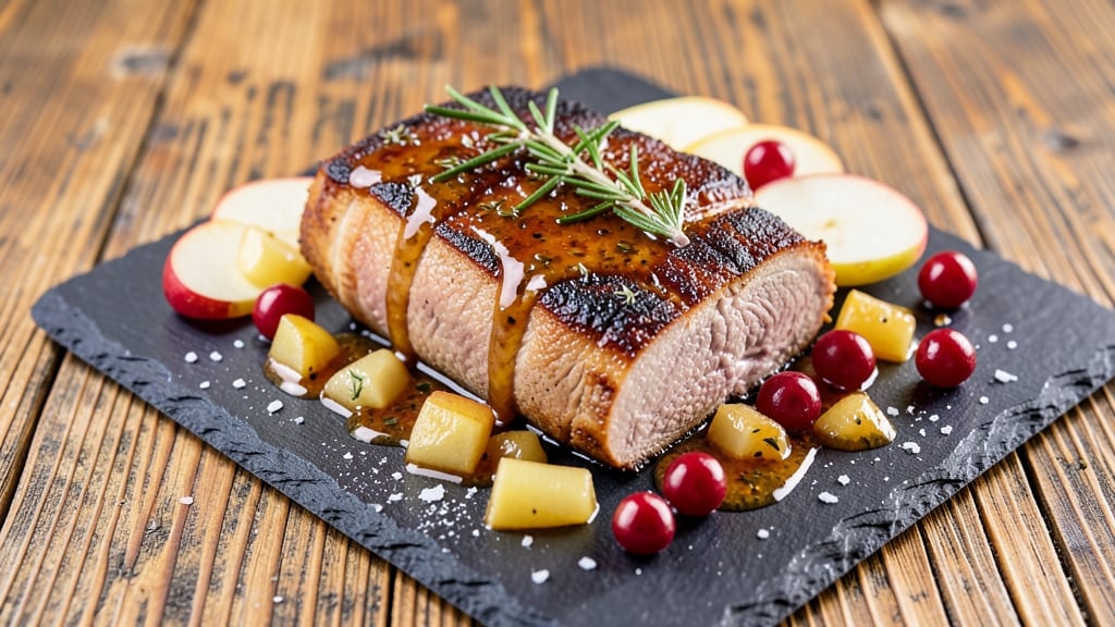 Apple Cranberry Pork Loin Recipe: Sweet-Tart Glaze That Caramelizes Edges