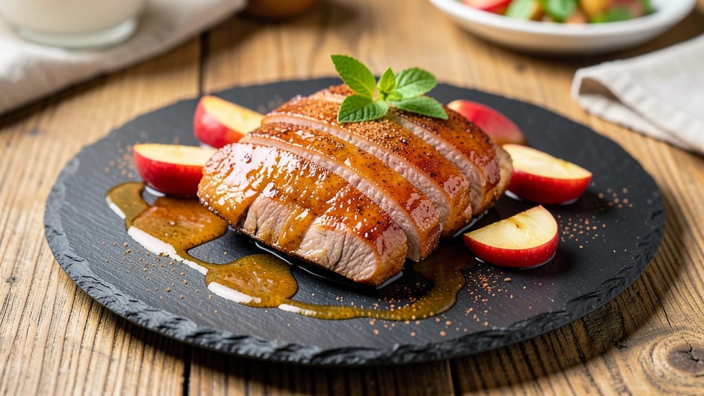 Apple Glazed Pork Tenderloin Recipe: Caramelized Apple Crunch Over Smoky Brown Sugar Glaze