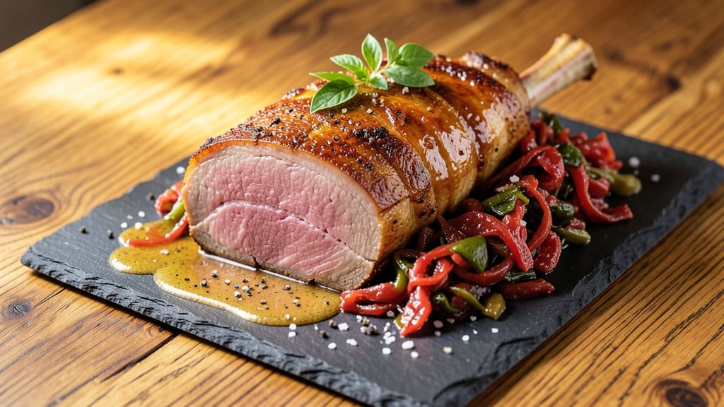 Bone in Pork Loin Roast and Sauerkraut Recipe: Savory-Sour Crispy Roast in One Pan