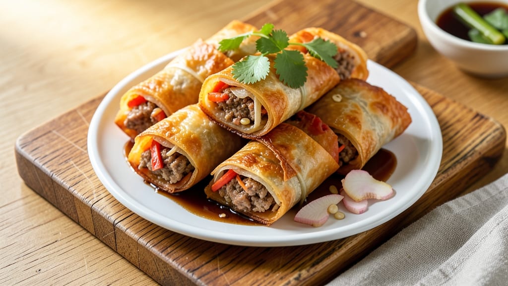 Baked Pork Egg Roll Recipe: Crispy Bites With Silky Filling Inside