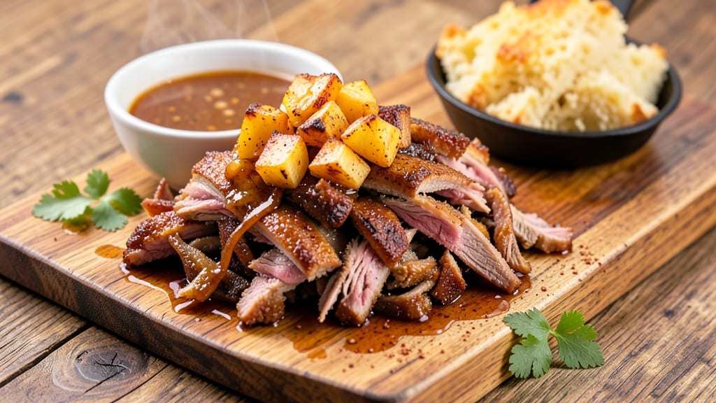 A&W Root Beer Pulled Pork Recipe: Celery Crown Crunch Over Smoky Cider Glaze