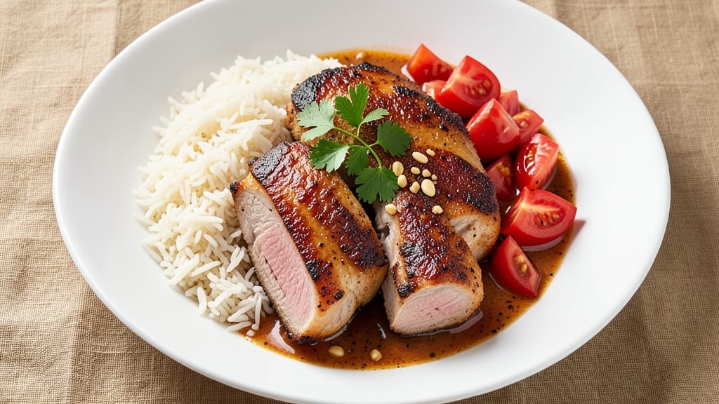 Baked Pork Chop Tomato Rice Recipe: One-Pan Juicy Crust and Herby Flavor