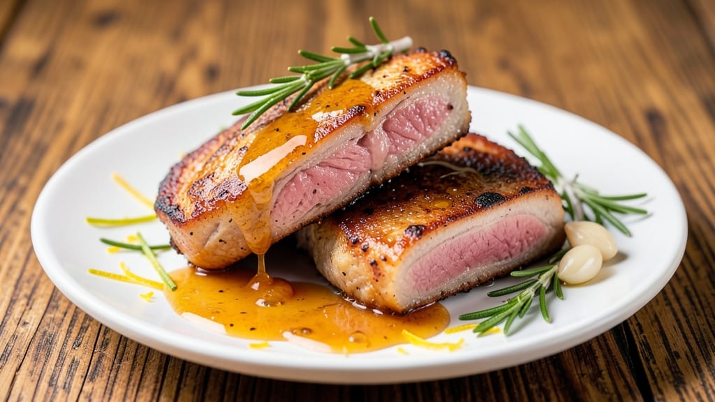 Baked Orange Pork Chops Recipe: Citrus-Basted Crispy Skin and Juicy Pink Centers
