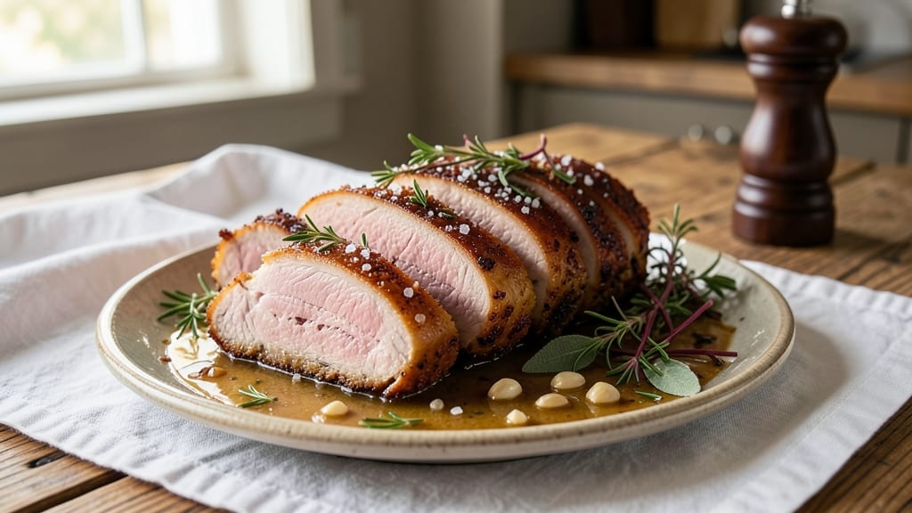 4-Pound Pork Loin Roast Recipe: Herb-Infused Crust Meets Pink-Centered Tenderness