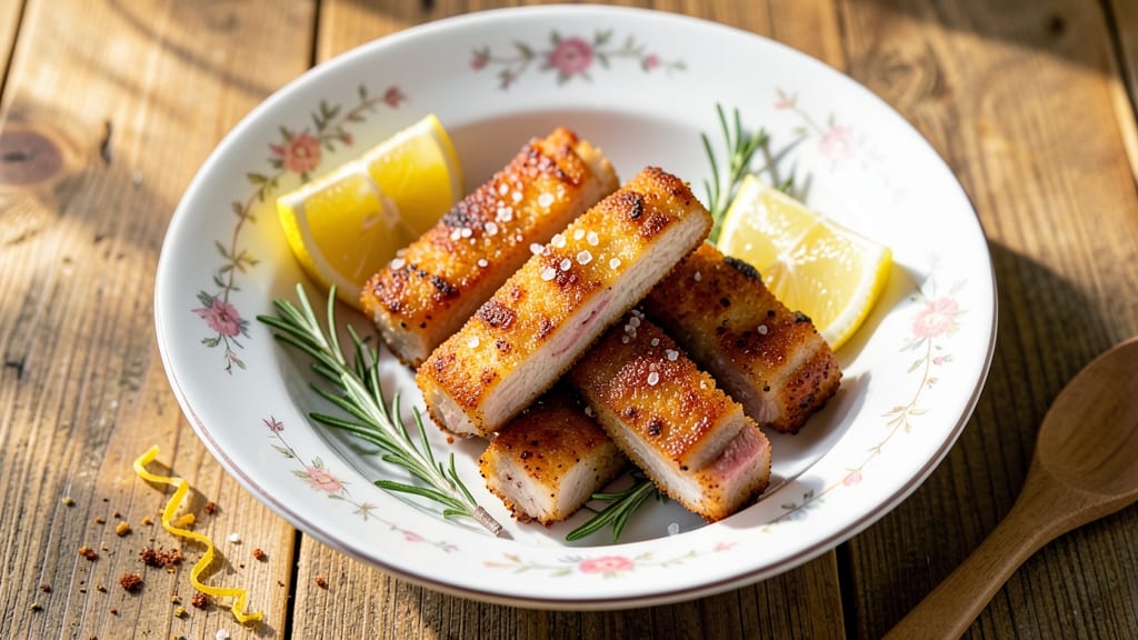 Baked Pork Fingers Recipe: Crispy Bites With Juicy Pink Centers