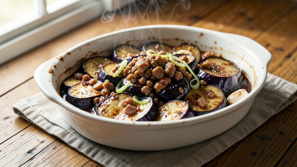 Braised Eggplant With Minced Pork Recipe: Umami-Rich Stir-Fry Simmered to Tender