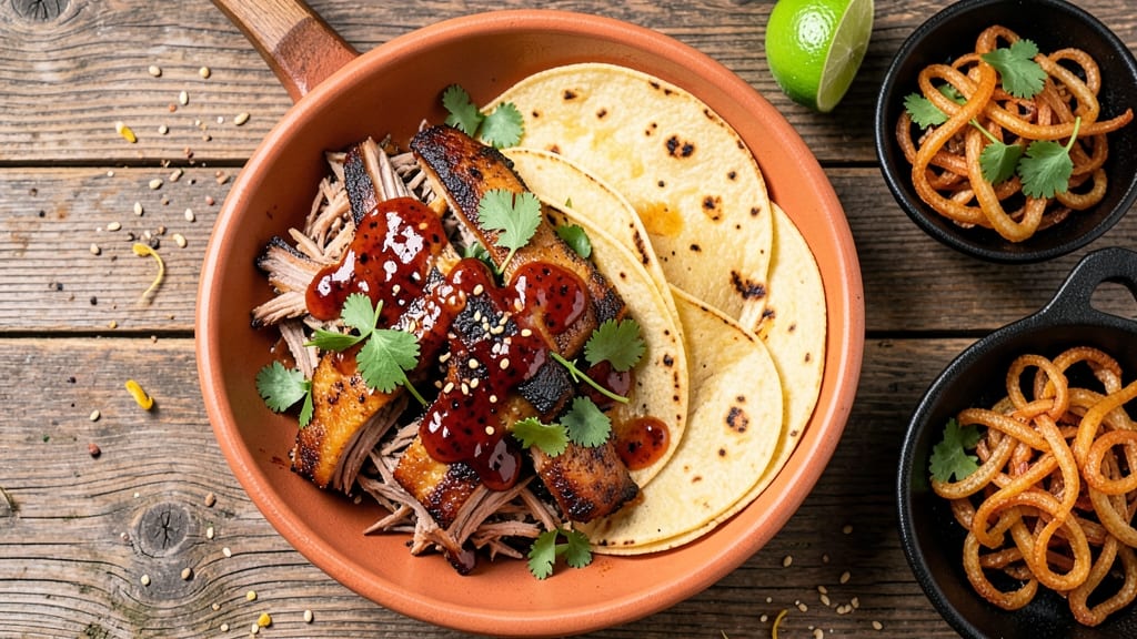 Mexican Style Pulled Pork Tacos Recipe: Smoky Chipotle-Cinnamon Shreds With Crunchy Toppings