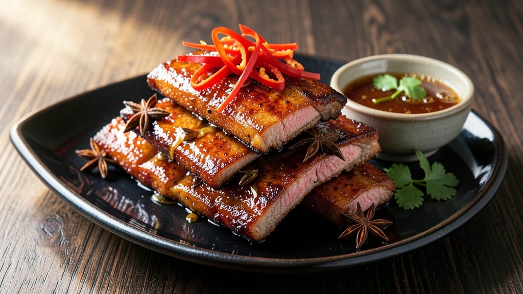Chinese BBQ Pork Ribs Recipe: Five-Spice Glow and Charred Crunch