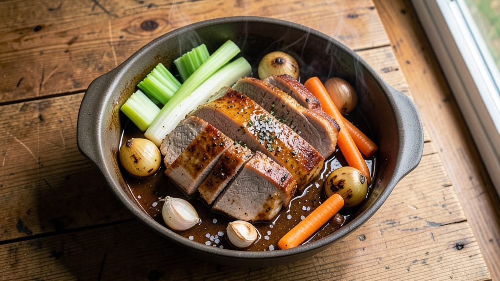 5 Lb Pork Loin Crock Pot Recipe: Slow-Cooked Juiciness With Celery Crown Crunch