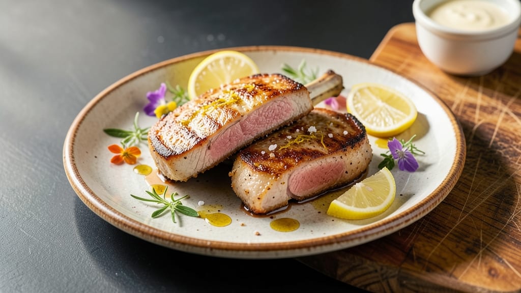 Baked Lemon Pepper Pork Chops Recipe: Juicy Pink Centers With Crispy Herb Crust