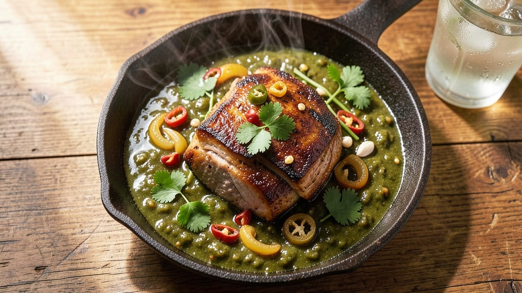 Authentic Mexican Pork Green Chili Recipe: Smoky Hatch Pepper Heat With Melted Cheese Topping