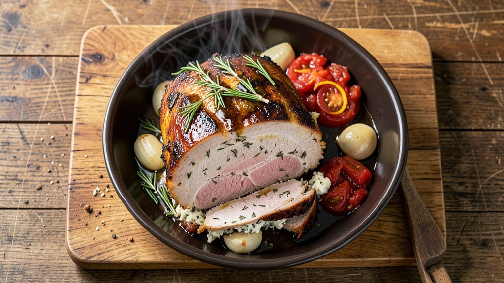 Baked Stuffed Pork Tenderloin Recipe: Herb-Stuffed Center With Crispy Glaze Seal