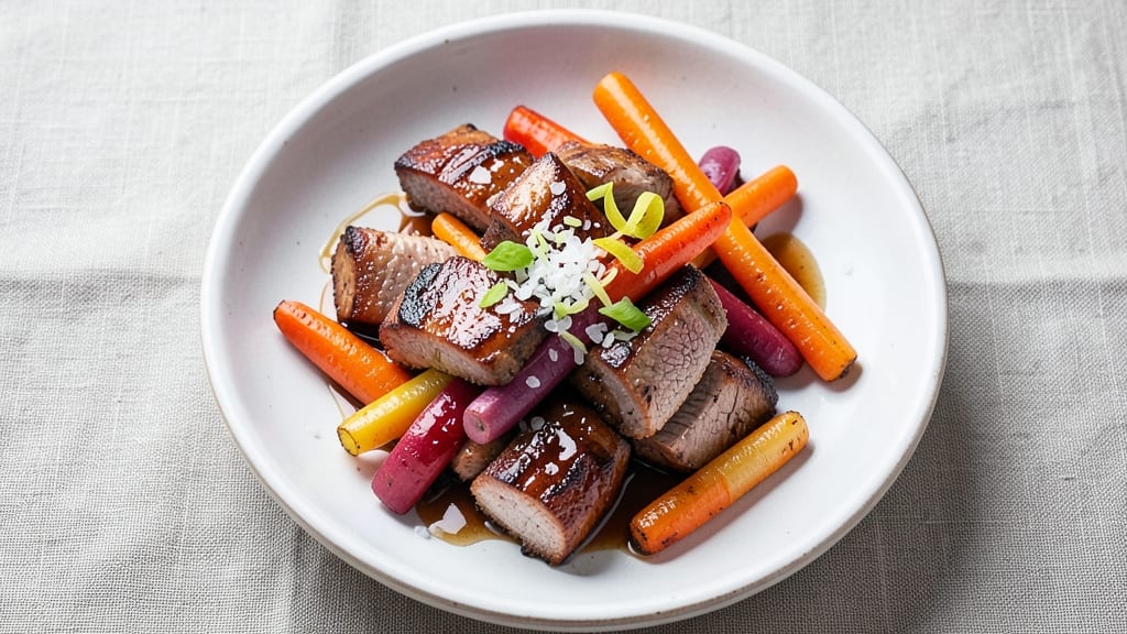 Carrots and Pork Recipe: Honey-Soy Glazed Crispy Bites in One Pan