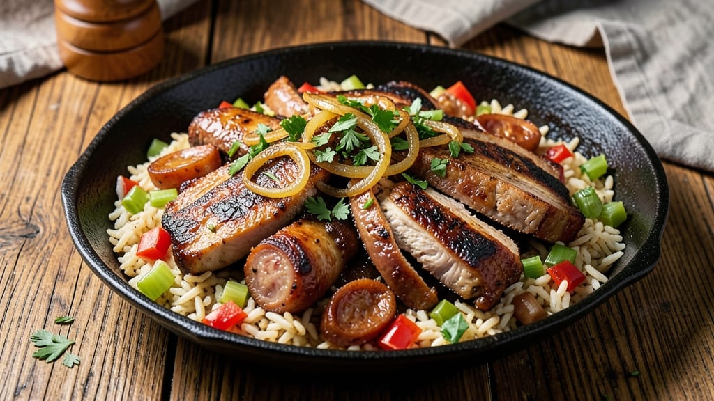 Cajun Pork and Sausage Jambalaya Recipe: Bold Spice-Packed One-Pot Feast