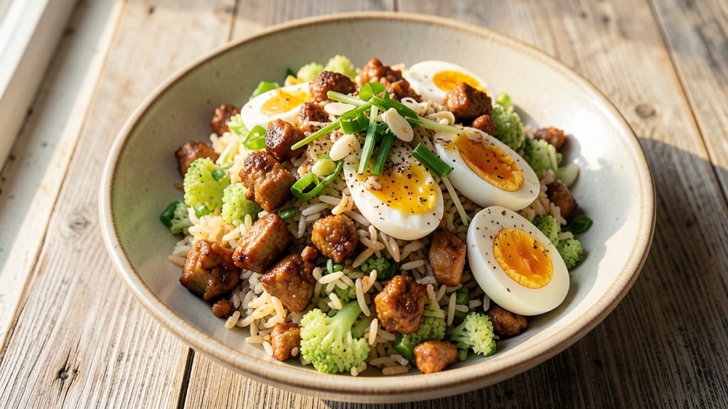 Cauliflower Pork Fried Rice Recipe: Crispy Rice and Juicy Pork Bites