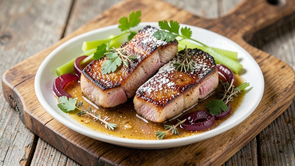 Amish Pork Chops Recipe: Crispy Celery Crowns Over Savory Herb Gravy