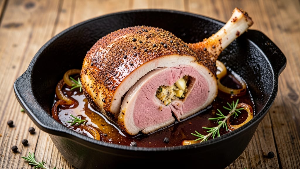 Bone-In Pork Shoulder Roast Recipe Dutch Oven: Crispy Bark, Juicy Core in 4 Hours