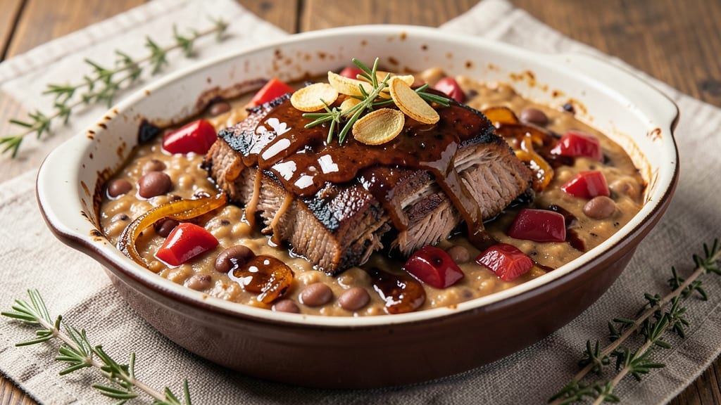BBQ Baked Beans With Pulled Pork Recipe: Smoky-Sweet One-Pot Masterpiece