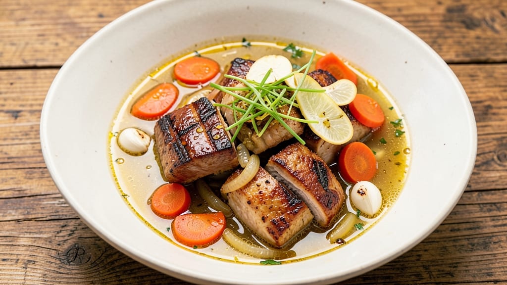 Chicken and Pork Soup Recipe: Hearty Broth With Silky Noodles and Tender Meat