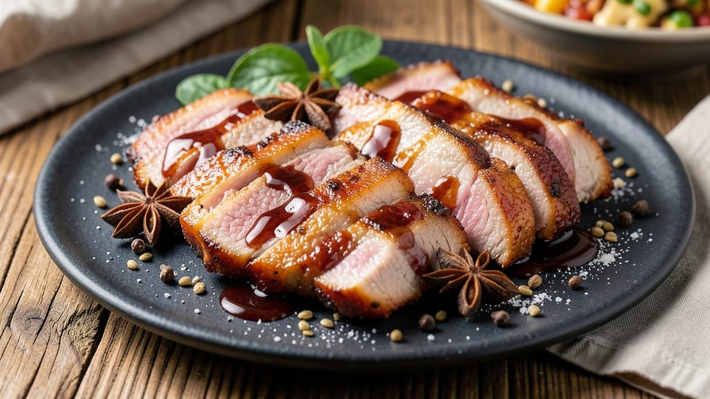 BBQ Pork Belly Slices Recipe: Five-Spice Roasted Crisp With Sticky Glaze