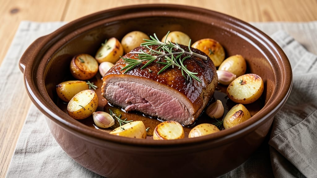 Amazing Pork Tenderloin Slow Cooker Recipe with Potatoes And: Herb-Infused Roast With Golden Potatoes
