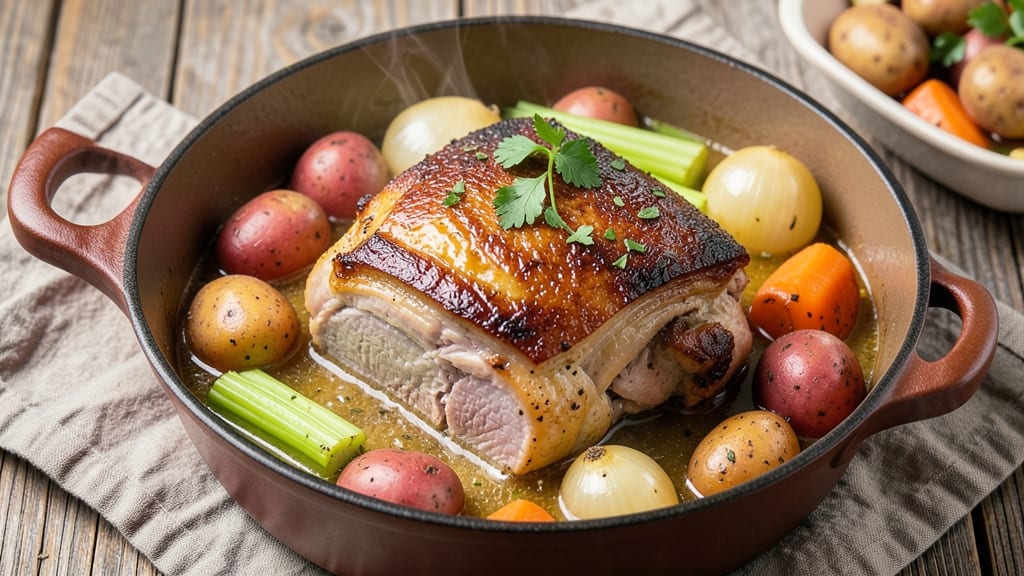 Boiled Dinner Recipe With Pork Shoulder: Slow-Simmered Comfort With Crispy Potato Topping