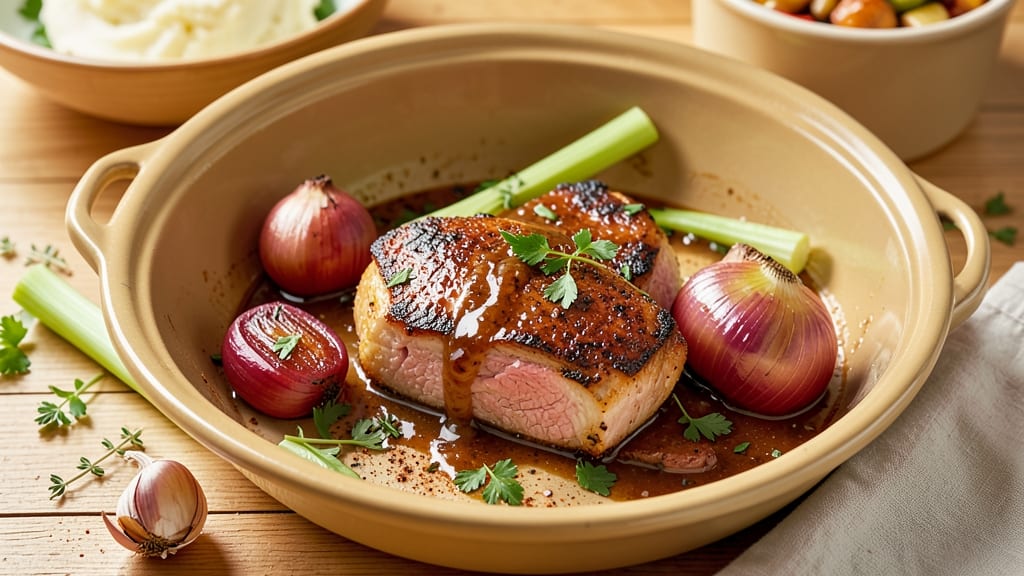 Mississippi Pork Chops Crock Pot Recipe: Slow-Simmered Smoky Sweetness With Celery Crown Crunch